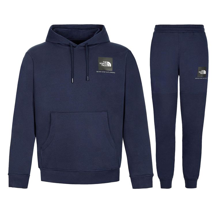 The North Face Navy Small Box Hooded Tracksuit